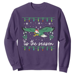 Philadelphia Christmas Sweatshirt Tis The Season Football Philly Fan Eagle TS10 Purple Print Your Wear