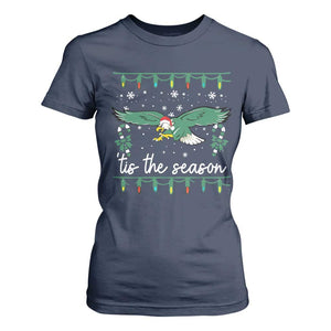 Christmas Philly Lover T Shirt For Women Tis The Season Football Lovers EF TS10 Navy Print Your Wear