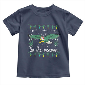 Christmas Philly Lover Toddler T Shirt Tis The Season Football Lovers EF TS10 Navy Print Your Wear