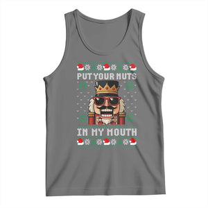 Inappropriate Christmas Tank Top Funny Put Your Nuts in My Mouth Dirty Holiday TS10 Black Heather Print Your Wear