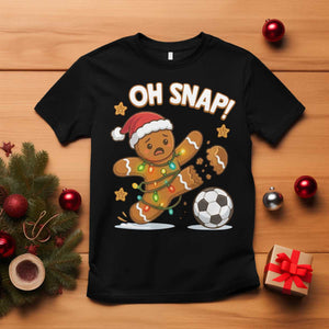 Oh Snap Gingerbreadman Christmas Soccer T Shirt TS10 Black Print Your Wear