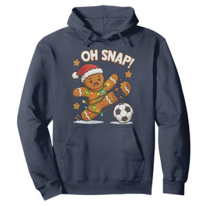 Oh Snap Gingerbreadman Christmas Soccer Hoodie TS10 Navy Print Your Wear