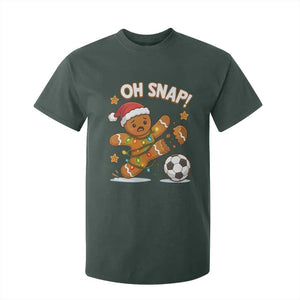 Oh Snap Gingerbreadman Christmas Soccer T Shirt For Kid TS10 Dark Forest Green Print Your Wear