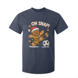 Oh Snap Gingerbreadman Christmas Soccer T Shirt For Kid TS10 Navy Print Your Wear