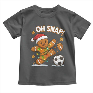 Oh Snap Gingerbreadman Christmas Soccer Toddler T Shirt TS10 Dark Heather Print Your Wear