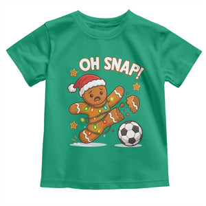 Oh Snap Gingerbreadman Christmas Soccer Toddler T Shirt TS10 Irish Green Print Your Wear