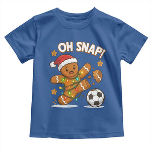Oh Snap Gingerbreadman Christmas Soccer Toddler T Shirt TS10 Royal Blue Print Your Wear