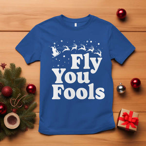 Funny Christmas T Shirt Fly You Fools Fantasy Movie Santa Sleigh Reindeer TS10 Royal Blue Print Your Wear