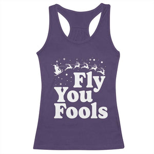 Funny Christmas Racerback Tank Top Fly You Fools Fantasy Movie Santa Sleigh Reindeer TS10 Purple Print Your Wear