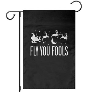 Funny Christmas Fly You Fools Garden Flag Fantasy Movie Fellowship Santa Sleigh Reindeer TS10 Black Print Your Wear