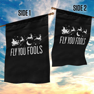 Funny Christmas Fly You Fools Garden Flag Fantasy Movie Fellowship Santa Sleigh Reindeer TS10 Print Your Wear