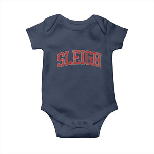 Sleigh Christmas Baby Onesie Funny Women Retro Merry Xmas Family Holiday TS10 Navy Print Your Wear