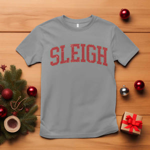 Sleigh Christmas T Shirt Funny Women Retro Merry Xmas Family Holiday TS10 Sport Gray Print Your Wear