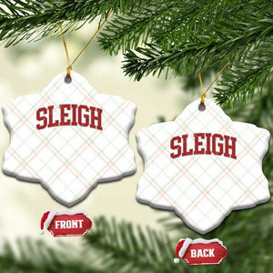 Sleigh Christmas Ceramic Ornament Funny Women Retro Merry Xmas Family Holiday - Print Your Wear