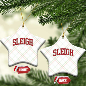 Sleigh Christmas Ceramic Ornament Funny Women Retro Merry Xmas Family Holiday - Print Your Wear