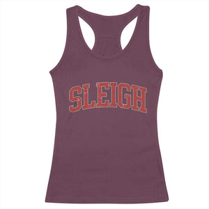 Sleigh Christmas Racerback Tank Top Funny Women Retro Merry Xmas Family Holiday - Print Your Wear