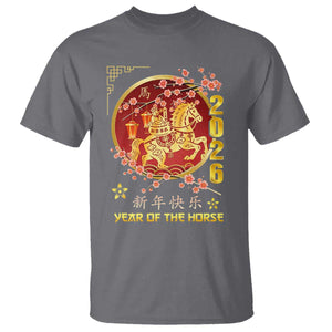 2026 Year of the Horse Lunar New Year T Shirt TS10 Charcoal Print Your Wear