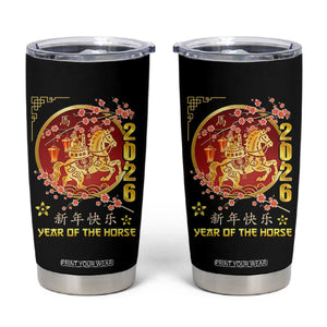 2026 Year of the Horse Lunar New Year Tumbler Cup TS10 Black Print Your Wear