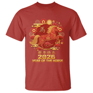 Chinese New Year 2026 T Shirt Year of The Horse TS10 Red Print Your Wear