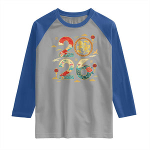 Hello 2026 Lunar New Year Raglan Shirt Year of the Horse Chinese Zodiac TS10 Sport Gray Royal Print Your Wear