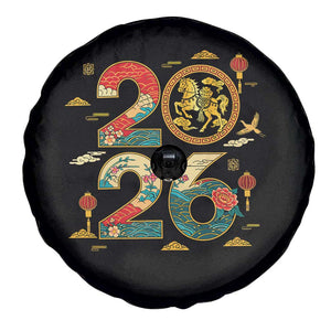 Hello 2026 Lunar New Year Spare Tire Cover Year of the Horse Chinese Zodiac TS10 Print Your Wear
