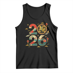 Hello 2026 Lunar New Year Tank Top Year of the Horse Chinese Zodiac TS10 Black Print Your Wear