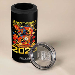 Chinese New Year 2026 4 in 1 Can Cooler Tumbler LYE Year of The Horse TS10 Print Your Wear