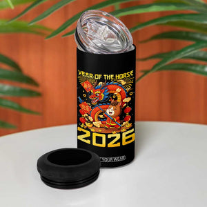 Chinese New Year 2026 4 in 1 Can Cooler Tumbler LYE Year of The Horse TS10 Print Your Wear
