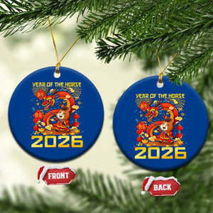 Chinese New Year 2026 Ceramic Ornament LYE Year of The Horse TS10 1pc Blue Print Your Wear