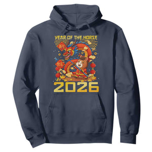 Chinese New Year 2026 Hoodie LYE Year of The Horse TS10 Navy Print Your Wear
