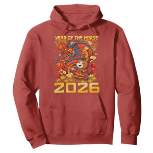 Chinese New Year 2026 Hoodie LYE Year of The Horse TS10 Red Print Your Wear