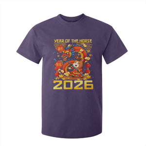 Chinese New Year 2026 T Shirt For Kid LYE Year of The Horse TS10 Purple Print Your Wear