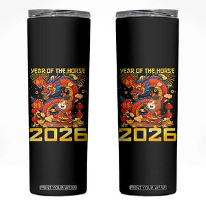 Chinese New Year 2026 Skinny Tumbler LYE Year of The Horse TS10 Black Print Your Wear