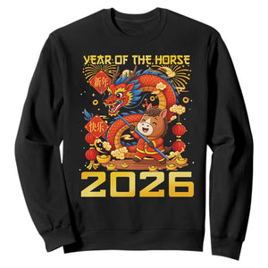 Chinese New Year 2026 Sweatshirt LYE Year of The Horse TS10 Black Print Your Wear