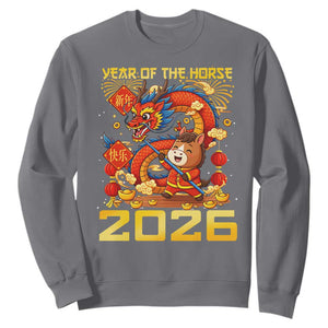 Chinese New Year 2026 Sweatshirt LYE Year of The Horse TS10 Charcoal Print Your Wear