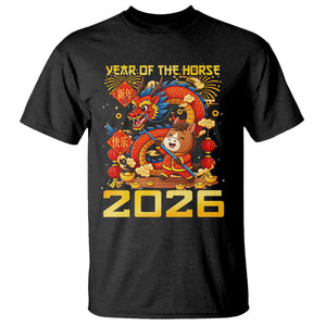 Chinese New Year 2026 T Shirt LYE Year of The Horse TS10 Black Print Your Wear