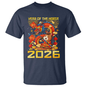 Chinese New Year 2026 T Shirt LYE Year of The Horse TS10 Navy Print Your Wear