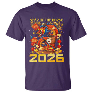Chinese New Year 2026 T Shirt LYE Year of The Horse TS10 Purple Print Your Wear