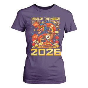 Chinese New Year 2026 T Shirt For Women LYE Year of The Horse TS10 Purple Print Your Wear
