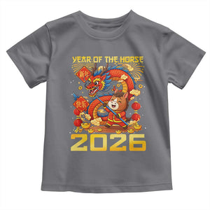 Chinese New Year 2026 Toddler T Shirt LYE Year of The Horse TS10 Charcoal Print Your Wear