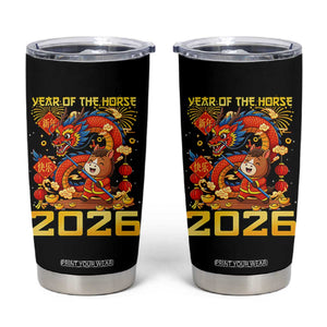 Chinese New Year 2026 Tumbler Cup LYE Year of The Horse TS10 Black Print Your Wear