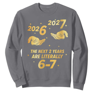 Funny 67 New Years Eve Sweatshirt Six Seven Boys Kids NYE Party 6 7 Meme TS10 Charcoal Print Your Wear