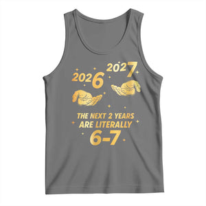 Funny 67 New Years Eve Tank Top Six Seven Boys Kids NYE Party 6 7 Meme TS10 Black Heather Print Your Wear