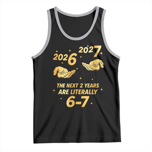Funny 67 New Years Eve Tank Top Six Seven Boys Kids NYE Party 6 7 Meme TS10 Black Athletic Heather Print Your Wear