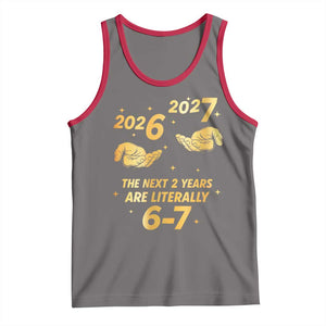 Funny 67 New Years Eve Tank Top Six Seven Boys Kids NYE Party 6 7 Meme TS10 Deep Heather Red Print Your Wear