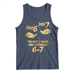 Funny 67 New Years Eve Tank Top Six Seven Boys Kids NYE Party 6 7 Meme TS10 Navy Print Your Wear