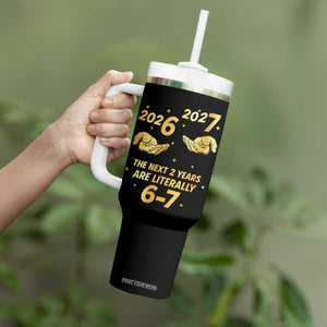 Funny 67 New Years Eve Tumbler With Handle Six Seven Boys Kids NYE Party 6 7 Meme TS10 Print Your Wear