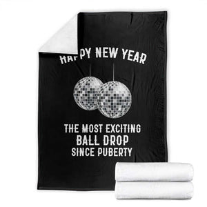 Funny New Years Eve Throw Blanket Ball Drop Rude Adult Humor TS10 Black Print Your Wear