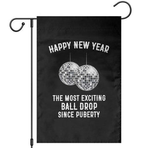 Funny New Years Eve Garden Flag Ball Drop Rude Adult Humor TS10 Black Print Your Wear