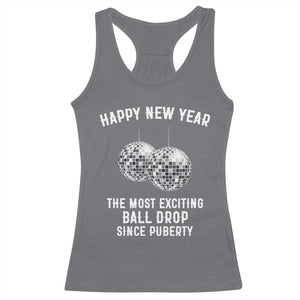 Funny New Years Eve Racerback Tank Top Ball Drop Rude Adult Humor TS10 Charcoal Print Your Wear
